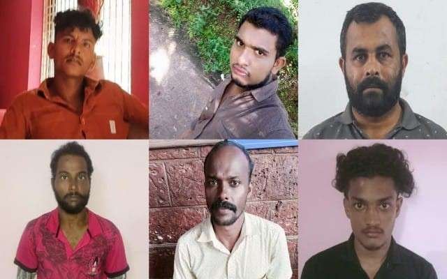 ಪೊಲೀಸರು ಕೇರಳ ಮೂಲದ ಐವರು ಸೇರಿದಂತೆ ಒಟ್ಟು ಆರು ಮಂದಿಯನ್ನು ಬಂಧಿಸಿದ್ದಾರೆ.