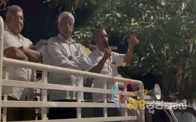 ಎನ್.ಆರ್.ಪುರದ ಮುತ್ತಿನಕೊಪ್ಪದಲ್ಲಿ ರಾತ್ರಿ ಚುನಾವಣಾ ಪ್ರಚಾರದ ವೇಳೆ ಮಾನವೀಯತೆಯ ಘಟನೆ